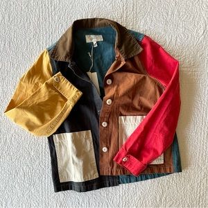 NWT COLOR BLOCK CHORE COAT